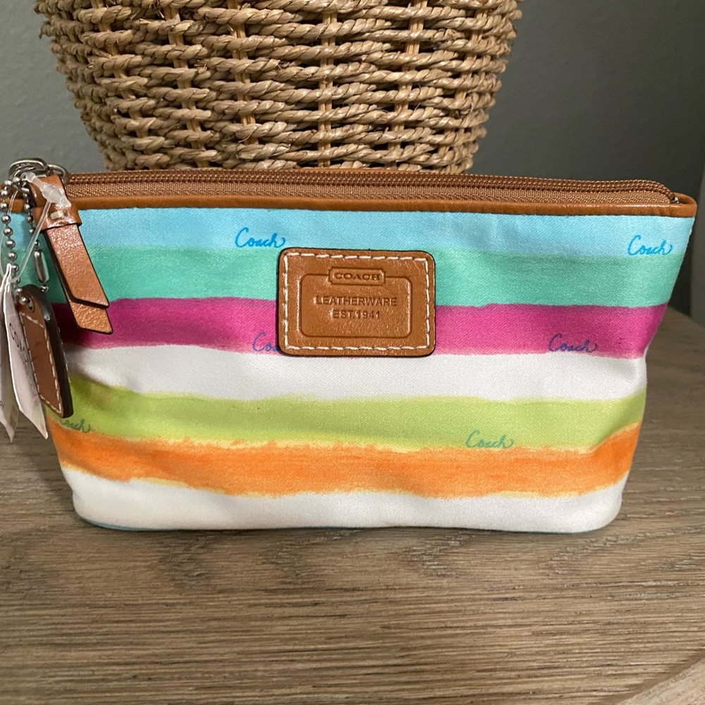 Coach makeup bag.  soft material.  NWT.
